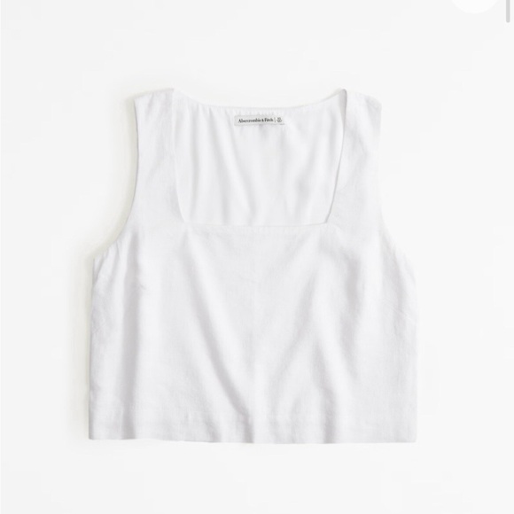 A&F Linen Square Neck Top - Picture 2 of 4